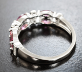 Оригинальное cеребряное кольцо с родолитами Серебро 925