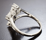 Оригинальное серебряное кольцо с ограненным лунным камнем Серебро 925