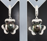 Серебряный комплект с цветным жемчугом Серебро 925