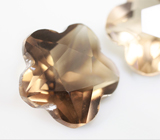 Чистейшая пара резного дымчатого кварца 17,82 карата 