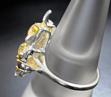 Серебряное кольцо с кристаллическими эфиопскими опалами и иолитами