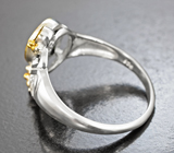 Серебряное кольцо с диопсидом и перидотами