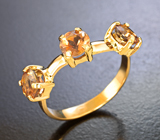 Золотое кольцо с андалузитами 2,13 карата
