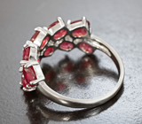 Шикарное серебряное кольцо с рубинами Серебро 925
