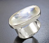 Кольцо с лунным камнем с рутилом 14,03 карата Серебро 925