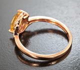 Прелестное cеребряное кольцо с цитрином и черными шпинелями
