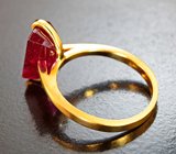 Золотое кольцо с насыщенным рубином 4,1 карата Золото