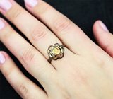 Серебряное кольцо с ограненным эфиопским опалом Серебро 925