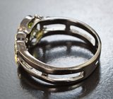 Серебряное кольцо с перидотами и цитринами Серебро 925