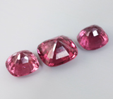 Набор из 3 красных шпинелей 3,96 карата 