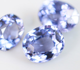 Редкость! Набор из 3 синих шпинелей 1,61 карата 