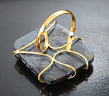 Крупное золотое кольцо с контрастным петерситом 46,7 карата