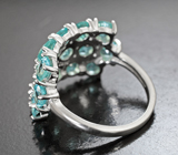 Роскошное серебряное кольцо с апатитами Серебро 925