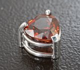 Кулон с чистейшим оранжевым цирконом 1,94 карата