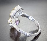 Серебряное кольцо с аметистом и альмандинами гранатами