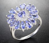 Серебряное кольцо с танзанитами