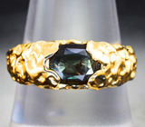Золотое кольцо с гранатом с ярко выраженной сменой цвета 1,52 карата Золото