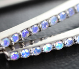 Стильные серебряные серьги с ограненными эфиопскими опалами Серебро 925