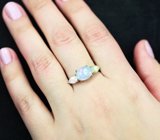 Чудесное серебряное кольцо с кристаллическими эфиопскими опалами