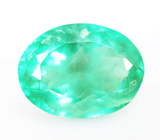 Крупный «неоновый» голубовато-зеленый флюорит 11,69 карата 