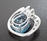 Роскошный серебряный комплект с насыщенно-синими топазами