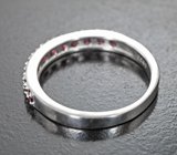 Изящное cеребряное кольцо с родолитами