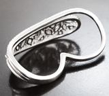 Оригинальное серебряное кольцо на два пальца с танзанитами Серебро 925