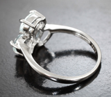 Прелестное серебряное кольцо с пастельно-голубыми аквамаринами Серебро 925