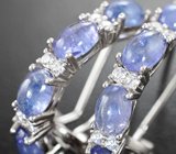 Серебряные серьги с танзанитами Серебро 925