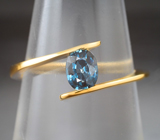 Золотое кольцо с редкой синей шпинелью 0,58 карата Золото