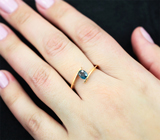 Золотое кольцо с редкой синей шпинелью 0,58 карата Золото