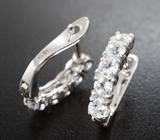 Серебряные серьги с лейкосапфирами Серебро 925