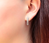 Серебряные серьги с лейкосапфирами Серебро 925