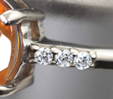 Чудесное серебряное кольцо с гессонитом гранатом Серебро 925