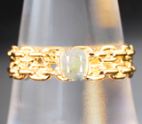 Золотое кольцо с насыщенным уральским александритом редкого оттенка 0,3 карата
