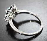 Симпатичное серебряное кольцо с халцедоном и шпинелями Серебро 925