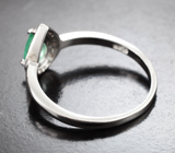 Серебряное кольцо с изумрудом и разноцветными сапфирами Серебро 925