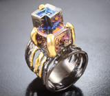 Серебряное кольцо с кристаллами висмута