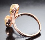 Серебряное кольцо с кристаллическими эфиопскими опалами