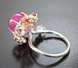 Серебряное кольцо с рубином и альмандинами гранатами