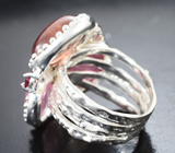 Серебряное кольцо с сапфирами и альмандинами гранатами Серебро 925