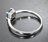 Изящное серебряное кольцо с ограненным черным опалом
