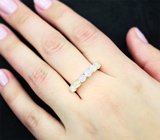 Серебряное кольцо с кристаллическими эфиопскими опалами