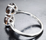 Оригинальное серебряное кольцо с дымчатым кварцем Серебро 925