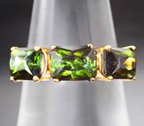 Золотое кольцо с насыщенными турмалинами 4,39 карата