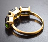 Золотое кольцо с насыщенными турмалинами 4,39 карата