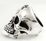 Кольцо «Череп Байкера» Серебро 925