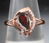 Чудесное серебряное кольцо с альмандином гранатом Серебро 925