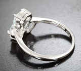 Стильное серебряное кольцо с аквамаринами Серебро 925