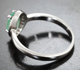 Замечательное серебряное кольцо с изумрудом и разноцветными сапфирами Серебро 925